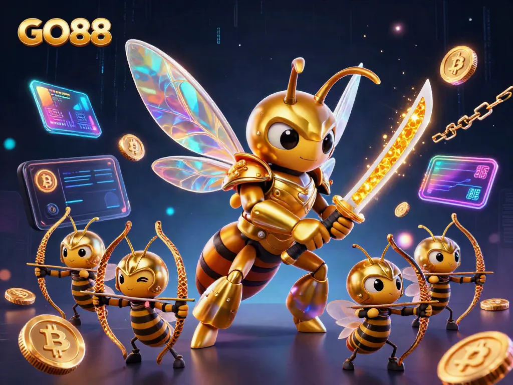Engage with GO88's vibrant gaming experience featuring dynamic characters in a digital casino setting.