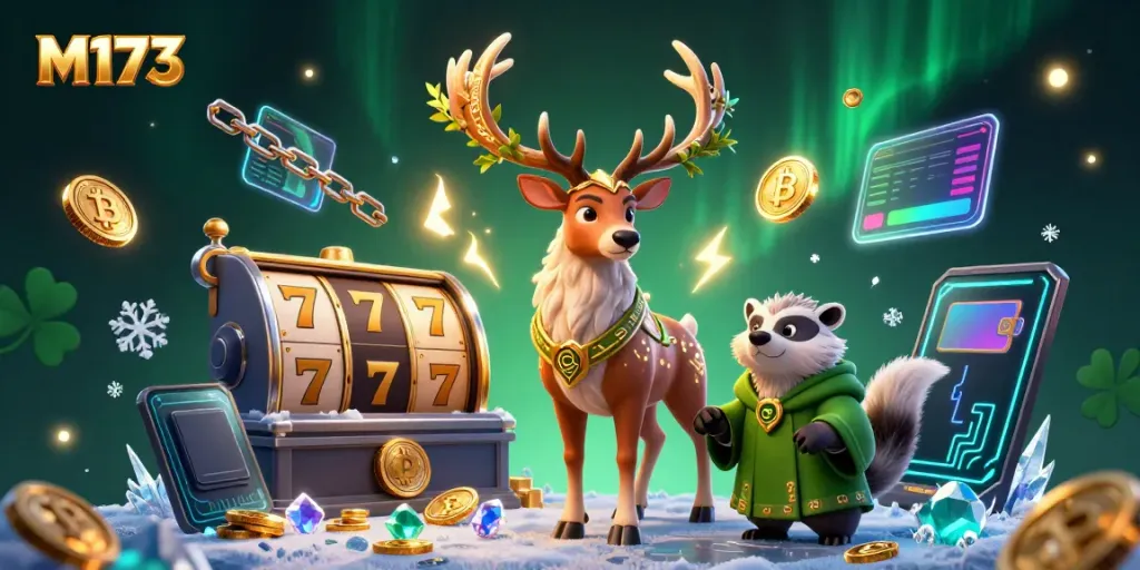 Experience thrilling gameplay with M173 as a Celtic druid stag and wise badger surround slot reels and crypto coins.
