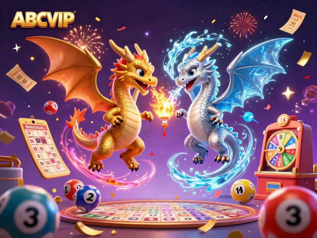 ABCVIP offers an energetic gaming atmosphere with dragons and vibrant casino elements.