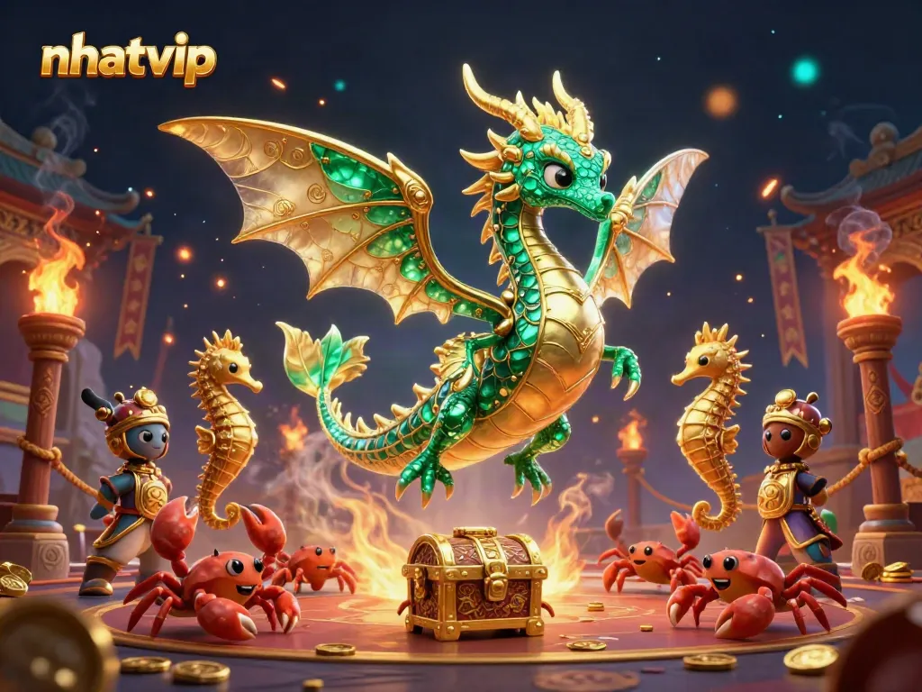 Spin the reels at nhatvip with vibrant characters and an exciting casino atmosphere.