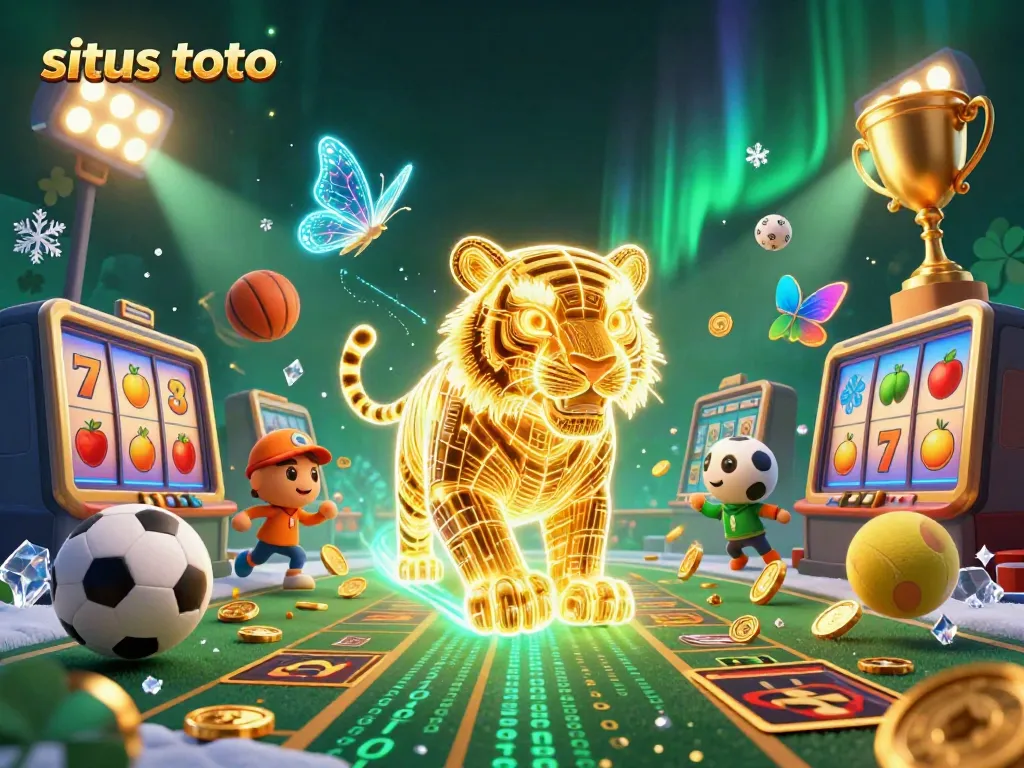 Engage with situs toto gameplay featuring an energetic digital casino scene with vibrant characters.